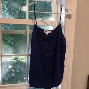 FLOREAT By Anthropologie Radiant Electric Blue Velvet Tank Top